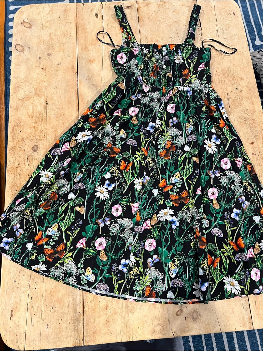 Avec Les Filles Butterfly floral square neck corset dress, size 14 - Picture 5 of 8